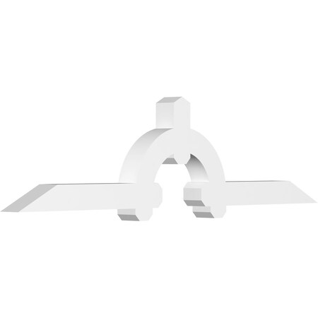 Ekena Millwork Ericson Architectural Grade PVC Gable Bracket, 72"W x 18"H x 4"D x 4"F, 6/12 Pitch GBP072X18X0404ERI00
